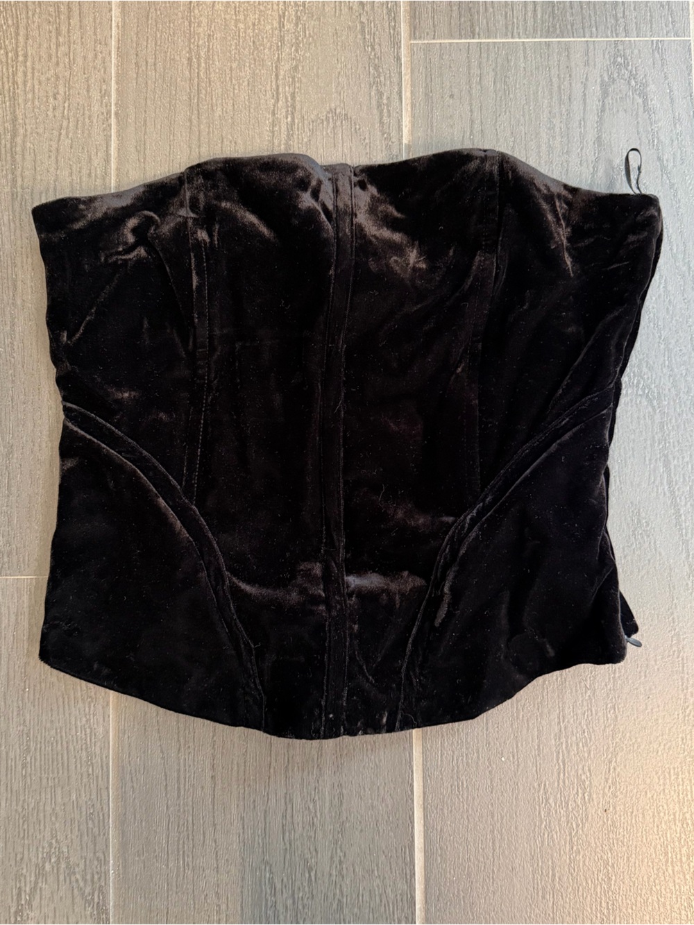 Zara Black Velvet corset